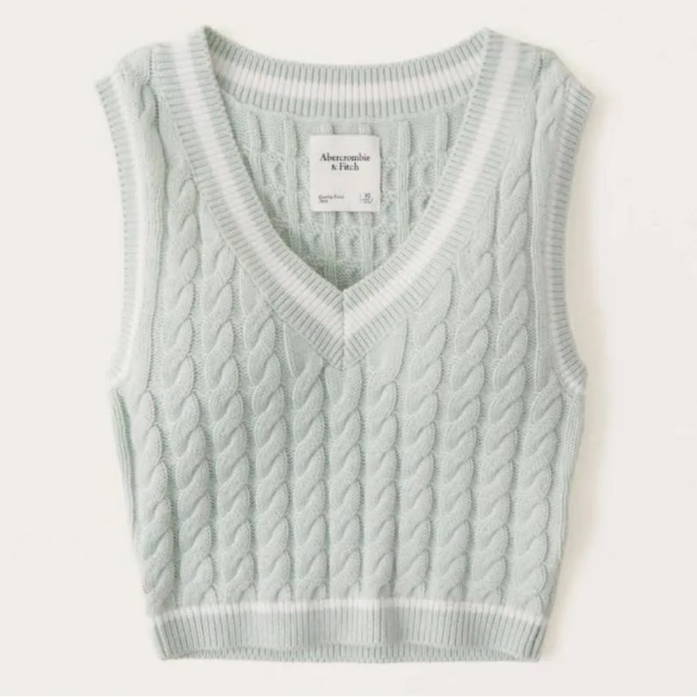Abercrombie Cable V-Neck Sweater Vest Size XL